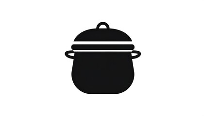 Obraz premium Cooking pot icon on white background