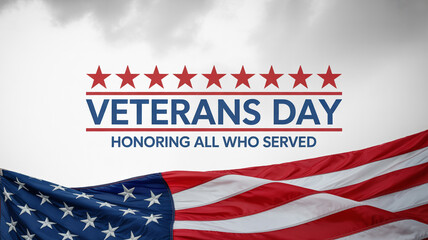 Proudly honor veterans with this patriotic USA flag and Veterans Day tribute graphic