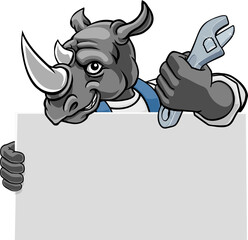 Rhino Mechanic Plumber Spanner Wrench Handyman