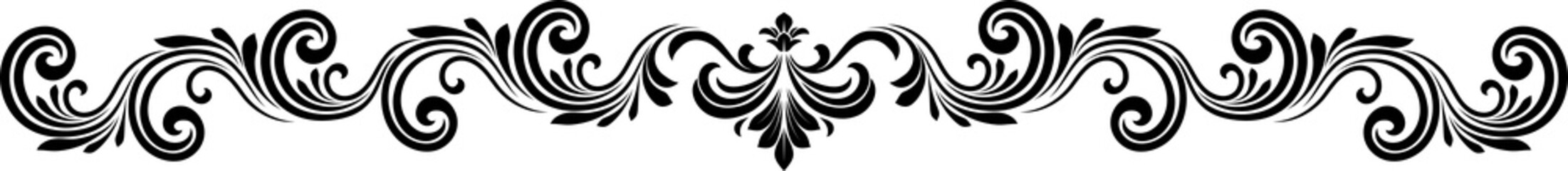 Filigree Crest Heraldic Motif Pattern Divider