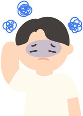 Anemic Person Character Illustration