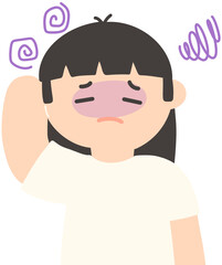 Anemic Person Character Illustration