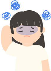 Anemic Person Character Illustration