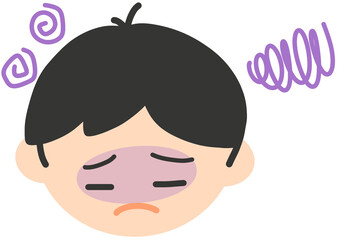 Anemic Person Character Illustration