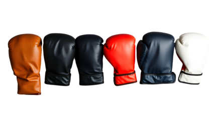 Boxing gloves in various colors