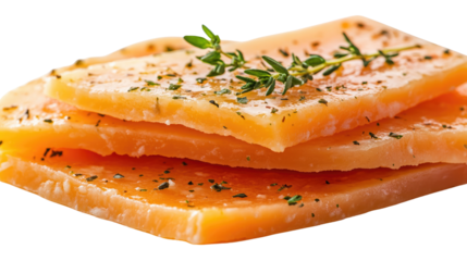 cheese slices isolated on white background