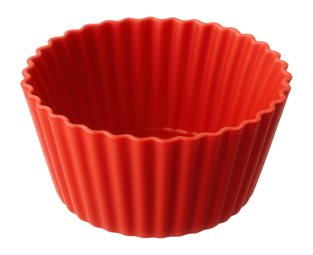 Silicone baking cup with fluted sides