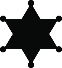 Black star badge sheriff