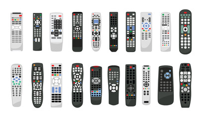 Set of Realistic Remote Controllers vector