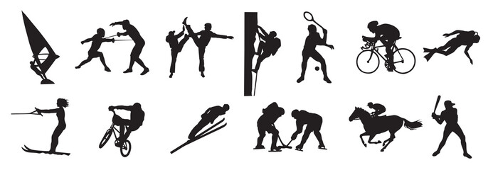 Sport silhouettes vector 
