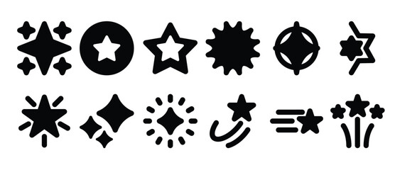Star Shape Icon Collection vector