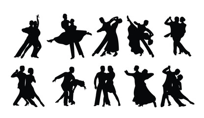  silhouette ballroom dance collection elegant dance poses