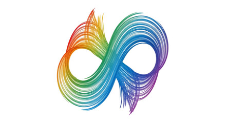 Colorful infinity symbol design representing endless possibilities and creative concepts