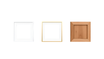 Three Square Picture Frames