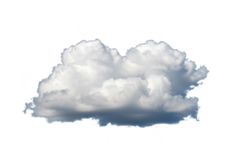 Fluffy white cloud isolated on transparent background
