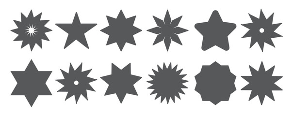  vector star shape set 