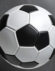 Soccer ball, black and white, studio shot