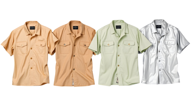 Short-Sleeved Button-Down Shirts in Multiple Colors
