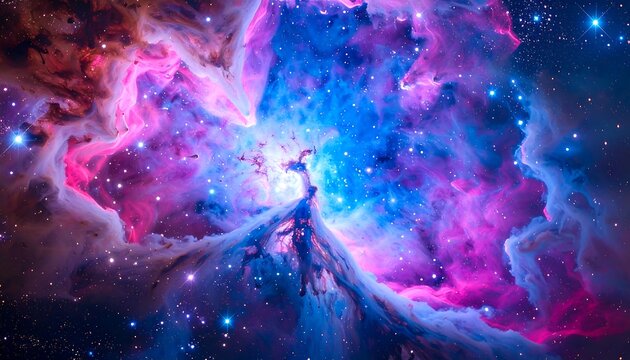 Colorful nebula space background