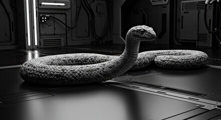 Robotic Augmented Sidewinder Slithering on an Industrial Metal Floor