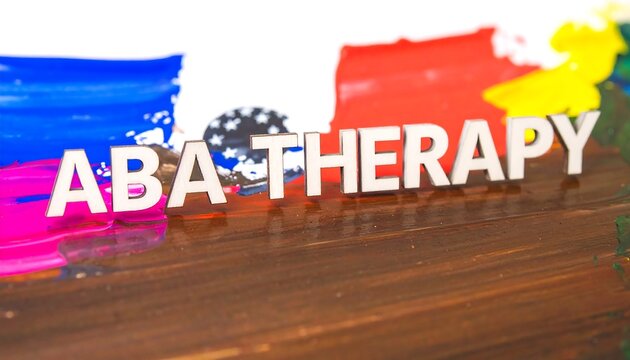 3D Text on Wooden Surface with Paint Swipes