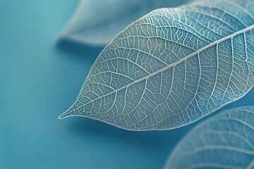 Delicate Leaf Structure Illuminated in Soft Light Showcasing Intricate Details in Nature.