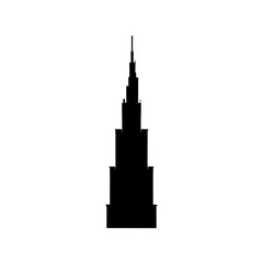 Striking Silhouette of a Skyscraper, Dark, Dramatic, Towering, and Architectural Marvel