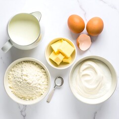 Baking Ingredients Overhead Shot