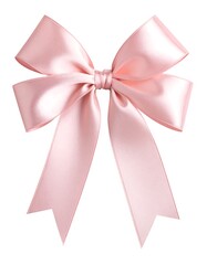 Pastel pink satin ribbon bow