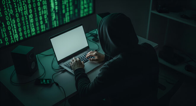 Hooded Hacker in Dark Room: Cybercrime and Data Breach