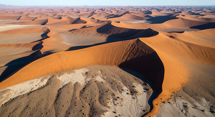 Sossusvlei Dunes: Aerial View of Namib Desert's Majestic Landscape