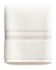 White towel with a decorative stripe