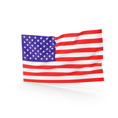USA Flag Waving, American Banner, 3d Png, Transparent background