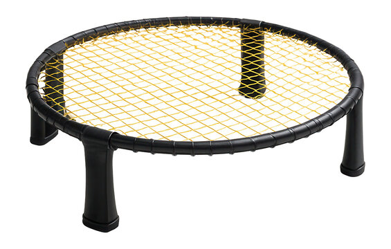 Spikeball net with collapsible frame