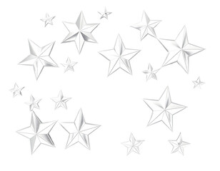 Fototapeta premium Shining Starfield White Star Clusters on a Transparent Backdrop