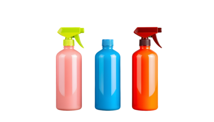 Cleaning Spray Bottles in Various Colors