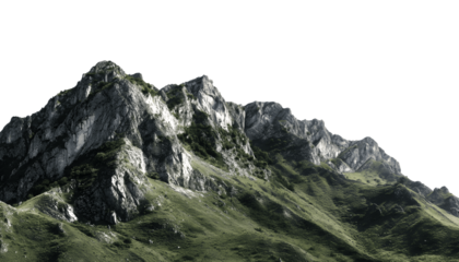 A scenic photograph capturing a breathtaking view of mountain landscapes under a clear sky