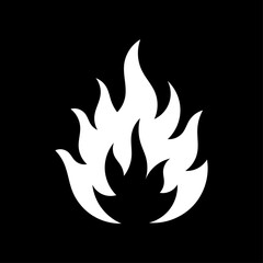 Abstract White form on black background. White geometric shape on black background. Vector.