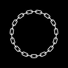 Abstract White form on black background. White geometric shape on black background. Vector.