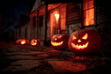 Obraz premium Halloween pumpkins
