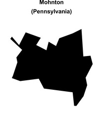 Mohnton (Pennsylvania) blank outline map
