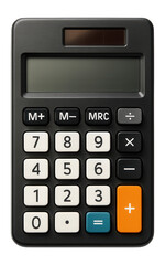 Plastic calculator with a solar panel