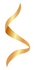 Elegant Golden Shiny Ribbon Twirl Celebration Ornament Graphic Resource