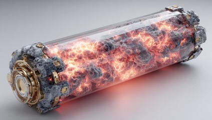 Sci-fi energy cell, glowing core