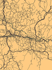 Tianshui China City Street Map. Banner print design background paint, graphic digital media, contemporary trendy art, unique interesting bright, famous modern beautiful Map