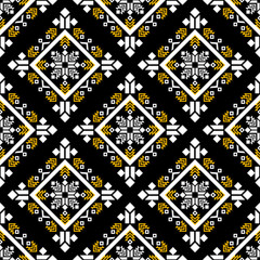 Geometric Diamond Motif Ethnic Textile Style 