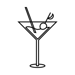 Lemonade icon vector. Cocktail illustration sign. Drink symbol or logo.