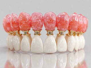 Dental prosthesis, realistic teeth