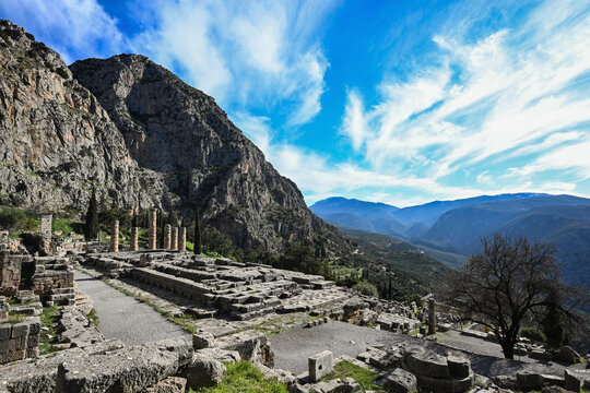 The temple of Apollo in Delphi - Greece