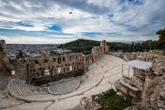 the Odeon of Herodes Atticus next to the Acropolis in Athens